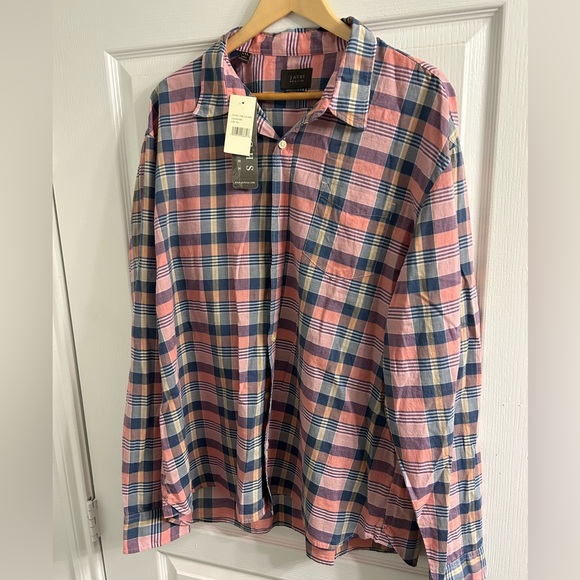 Pink Plaid Button Down - Picture 1 of 2